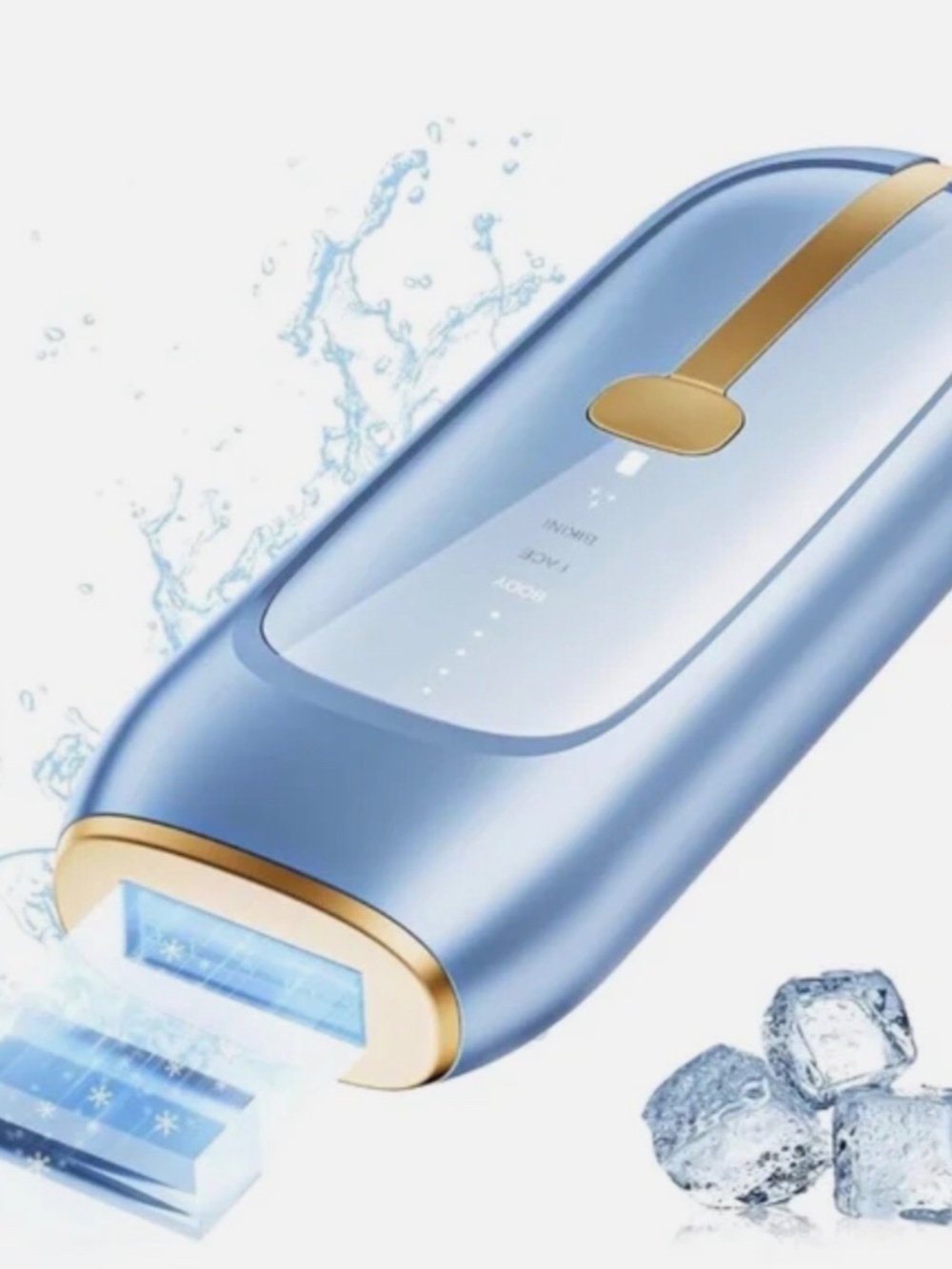 Lubex Painless Sapphire Ice Cooling IPL Laser Hair Removal Device at Home
